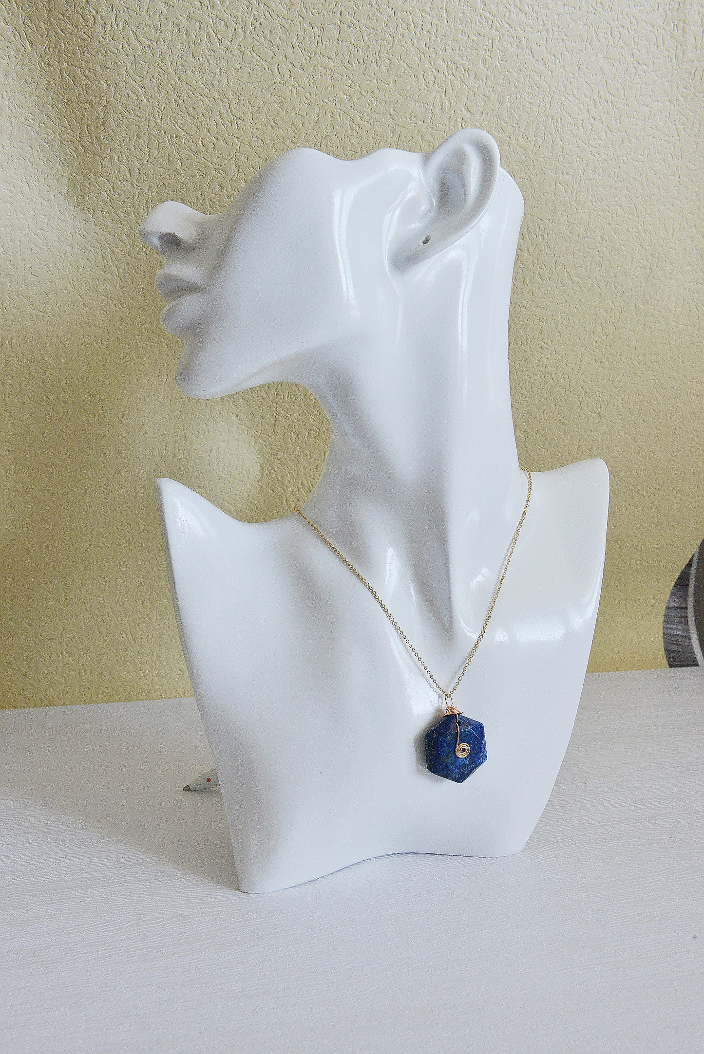 Handmade Natural Gemstone/Real Gemstone Necklace/ Lapis Lazuli Necklace