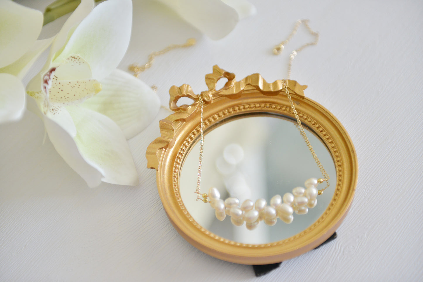Handmade natural pearl necklace