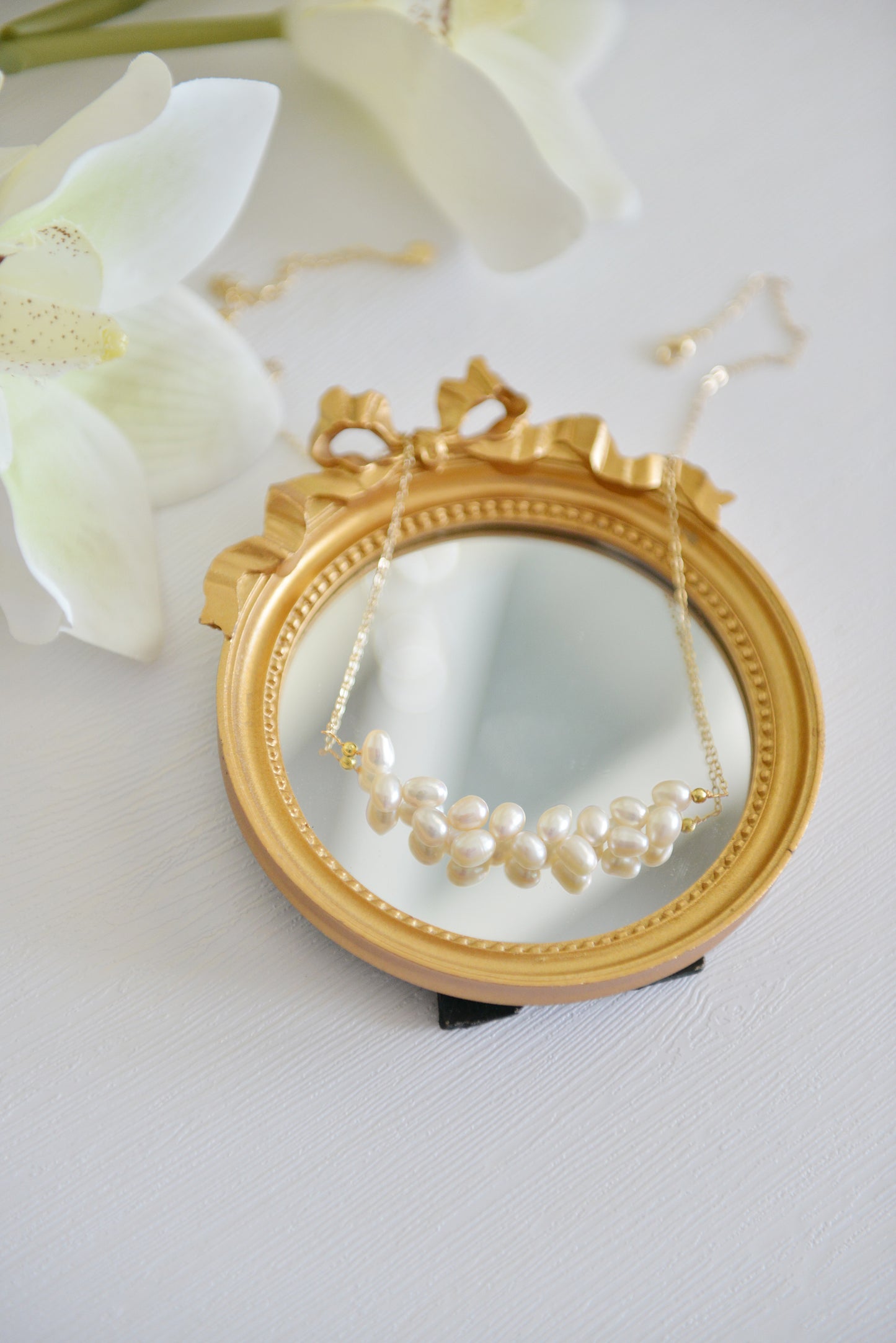 Handmade natural pearl necklace