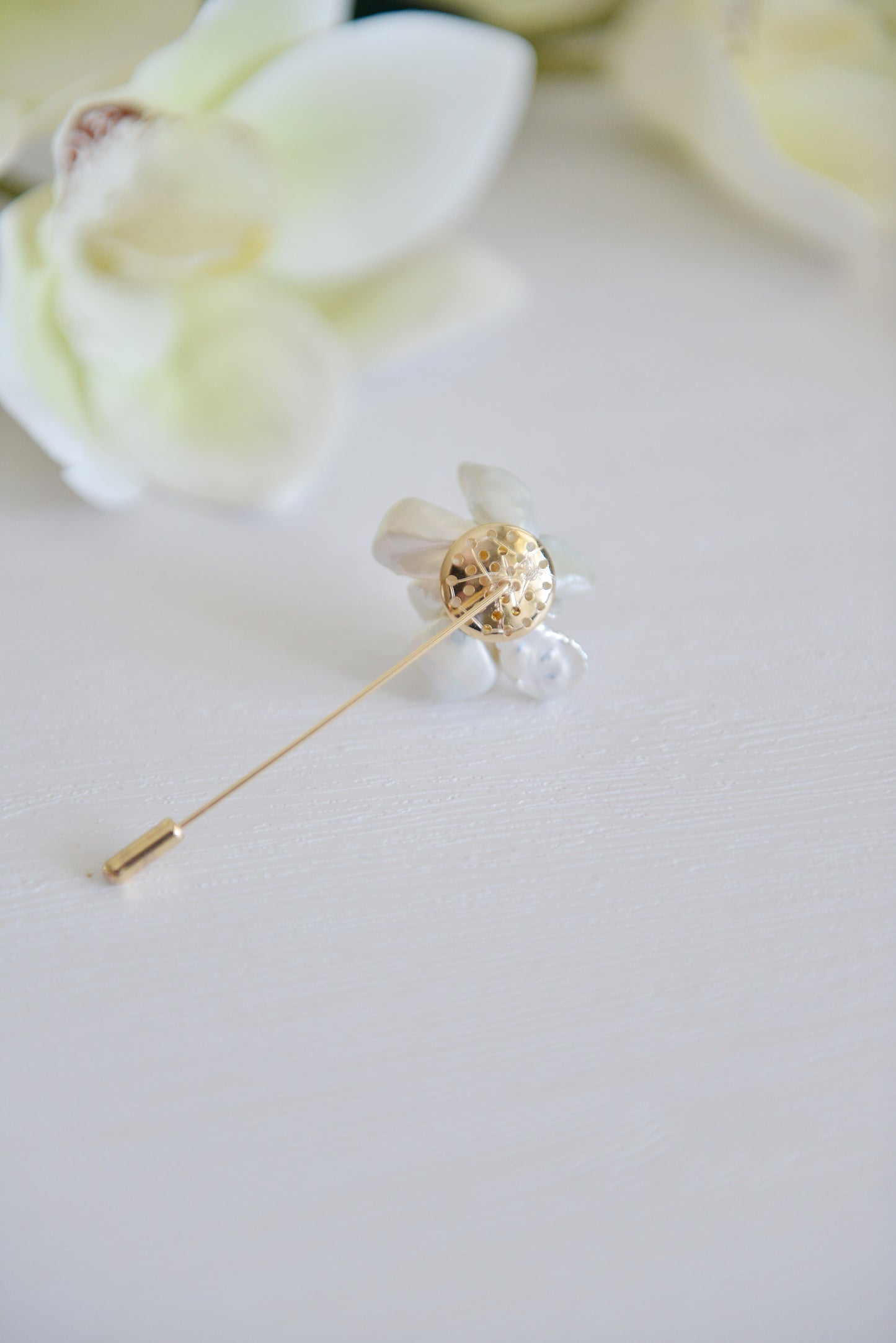 Handmade flower pearl brooch/genuine petal pearl/Blooming Flowers Brooch/