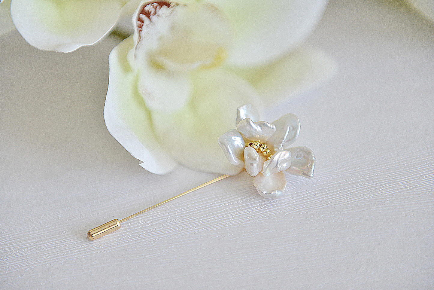 Handmade flower pearl brooch/genuine petal pearl/Blooming Flowers Brooch/