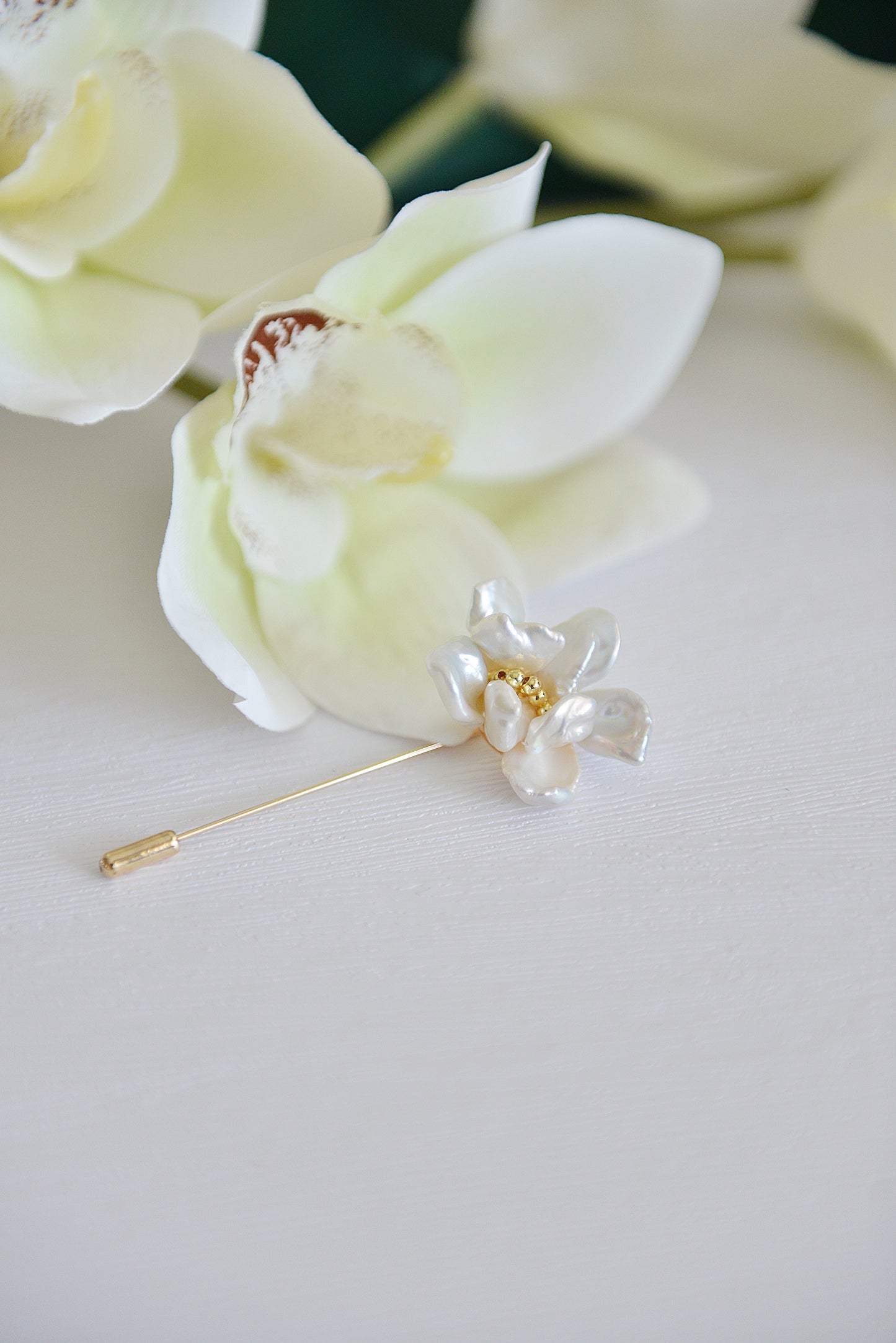 Handmade flower pearl brooch/genuine petal pearl/Blooming Flowers Brooch/