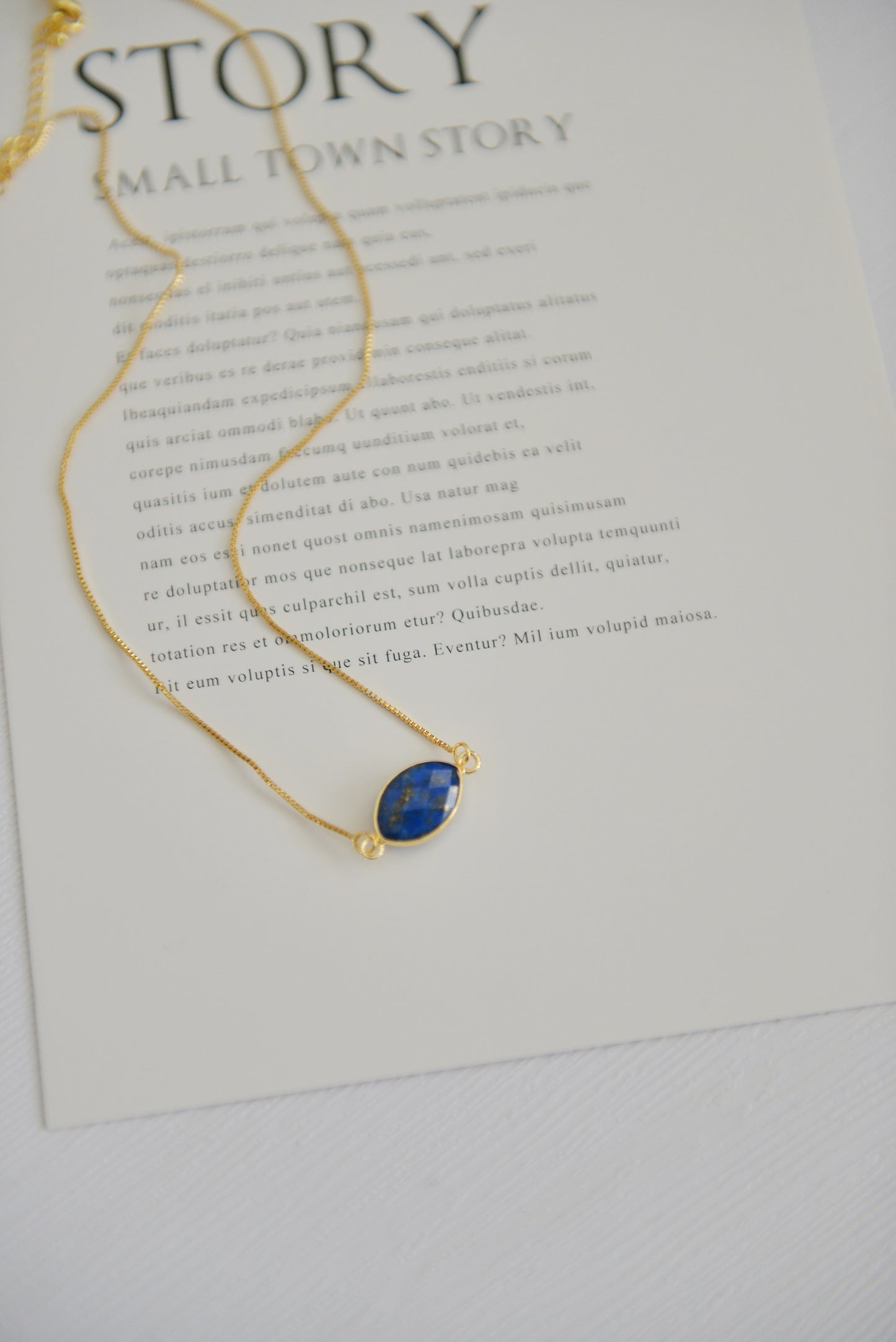 Handmade natural gemstone necklace/lapis lazuli choker/delicate crystal necklace/