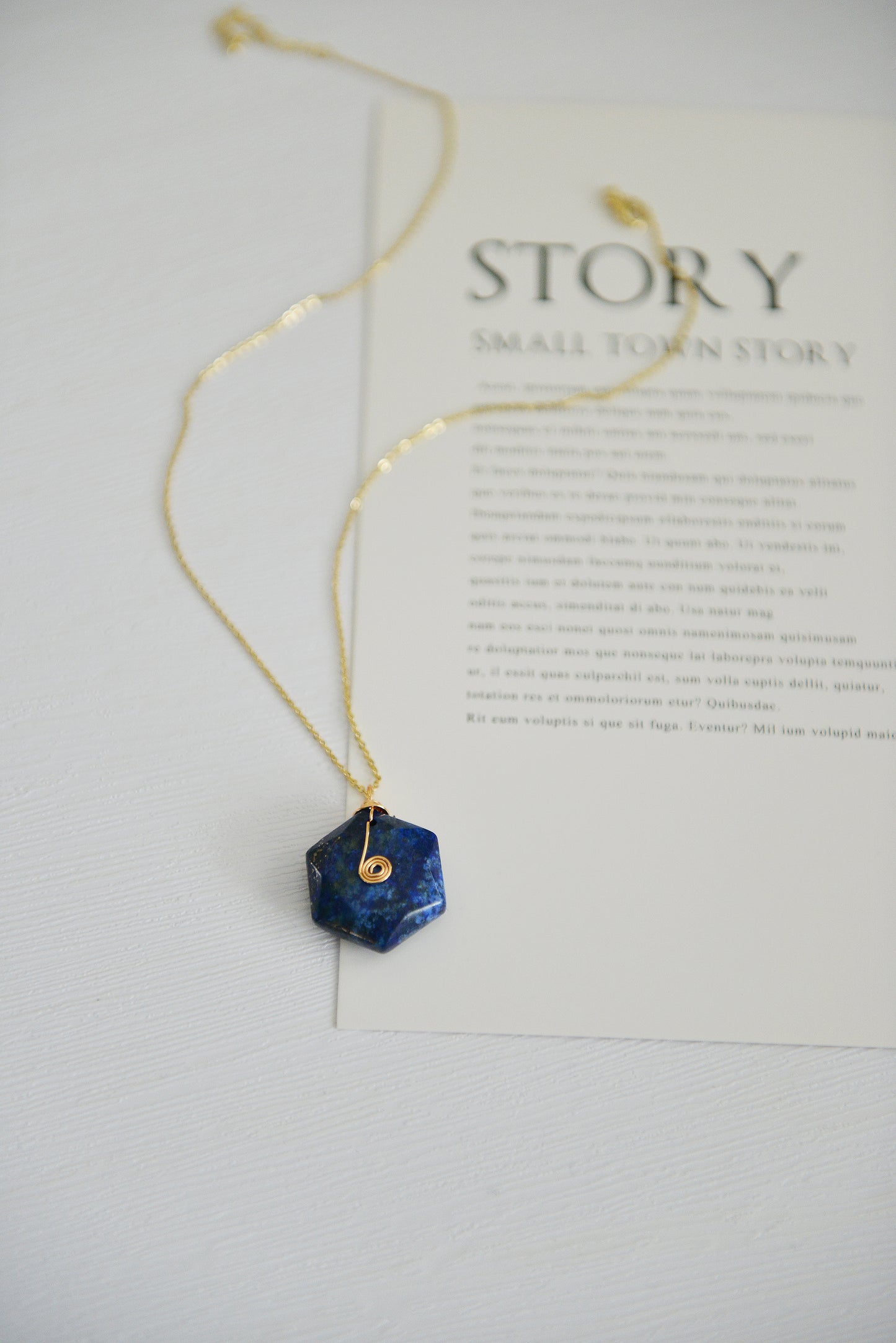 Handmade Natural Gemstone/Real Gemstone Necklace/ Lapis Lazuli Necklace
