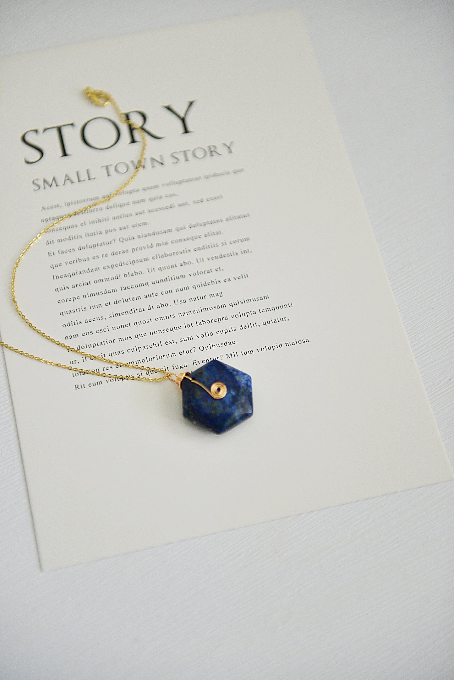 Handmade Natural Gemstone/Real Gemstone Necklace/ Lapis Lazuli Necklace