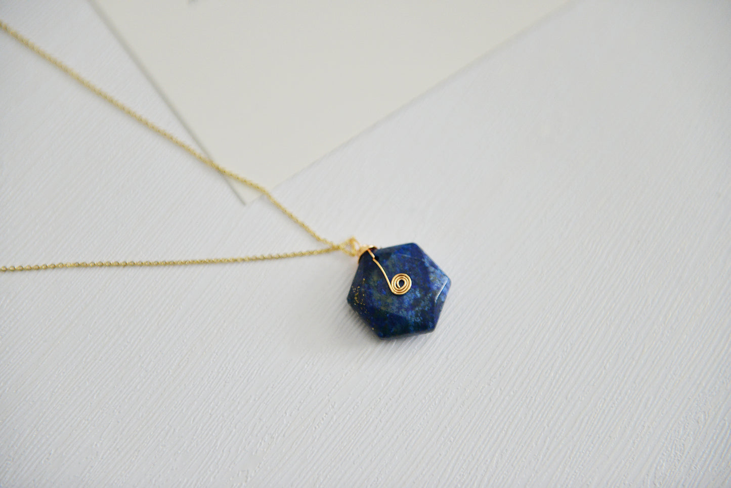 Handmade Natural Gemstone/Real Gemstone Necklace/ Lapis Lazuli Necklace