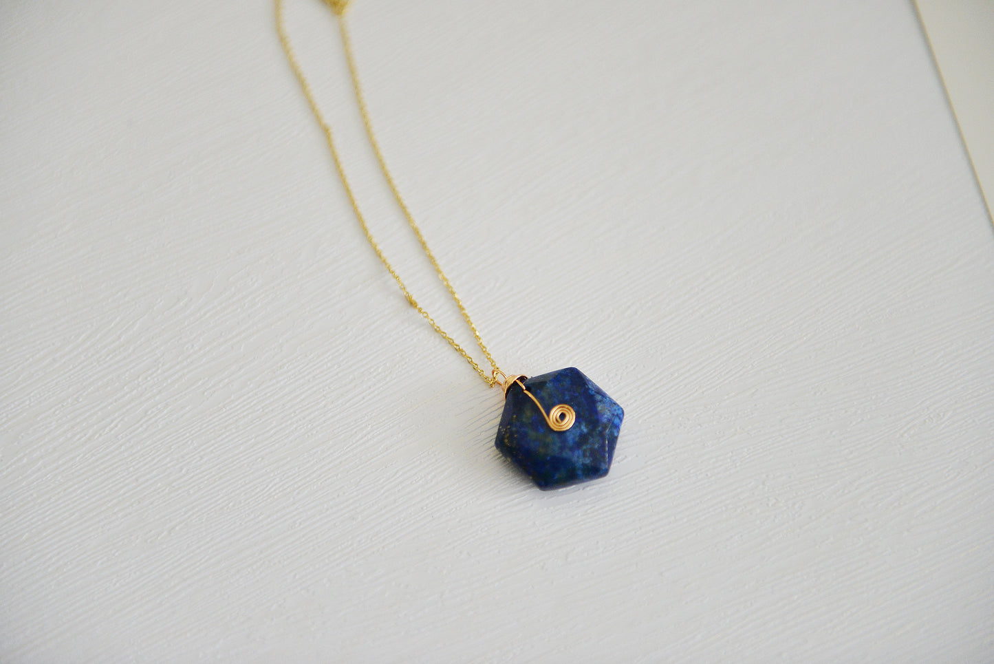 Handmade Natural Gemstone/Real Gemstone Necklace/ Lapis Lazuli Necklace
