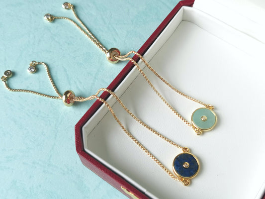 Handmade natural gemstone/Amazonite bracelet/Lapis lazuli bracelet