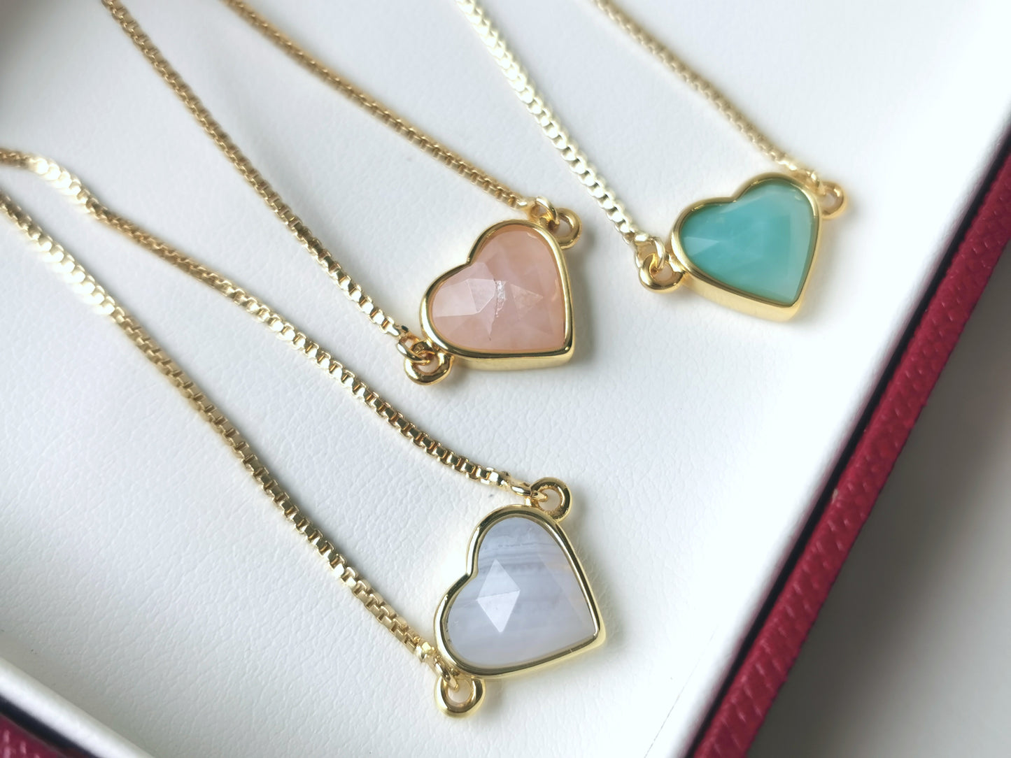Handmade natural gemstone Bracelet, Gold crystal Jewelry, Adjustable Bracelet,  Box Chain Bracelet, Celestial Jewelry, amazonite, malachite