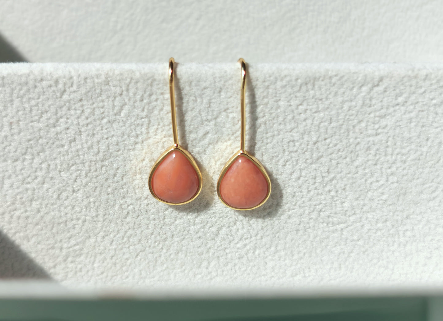 Handmade Turquoise Earrings/ Red Turquoise Earrings,/Pink Opal Earrings/Natural Gemstone/Real Stone/personalized Opal Earring