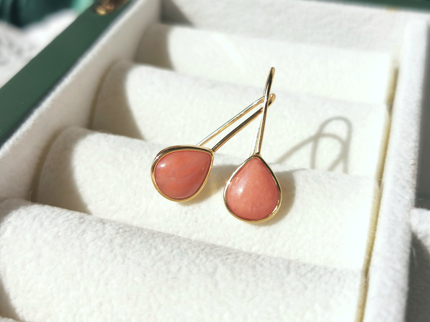 Handmade Turquoise Earrings/ Red Turquoise Earrings,/Pink Opal Earrings/Natural Gemstone/Real Stone/personalized Opal Earring