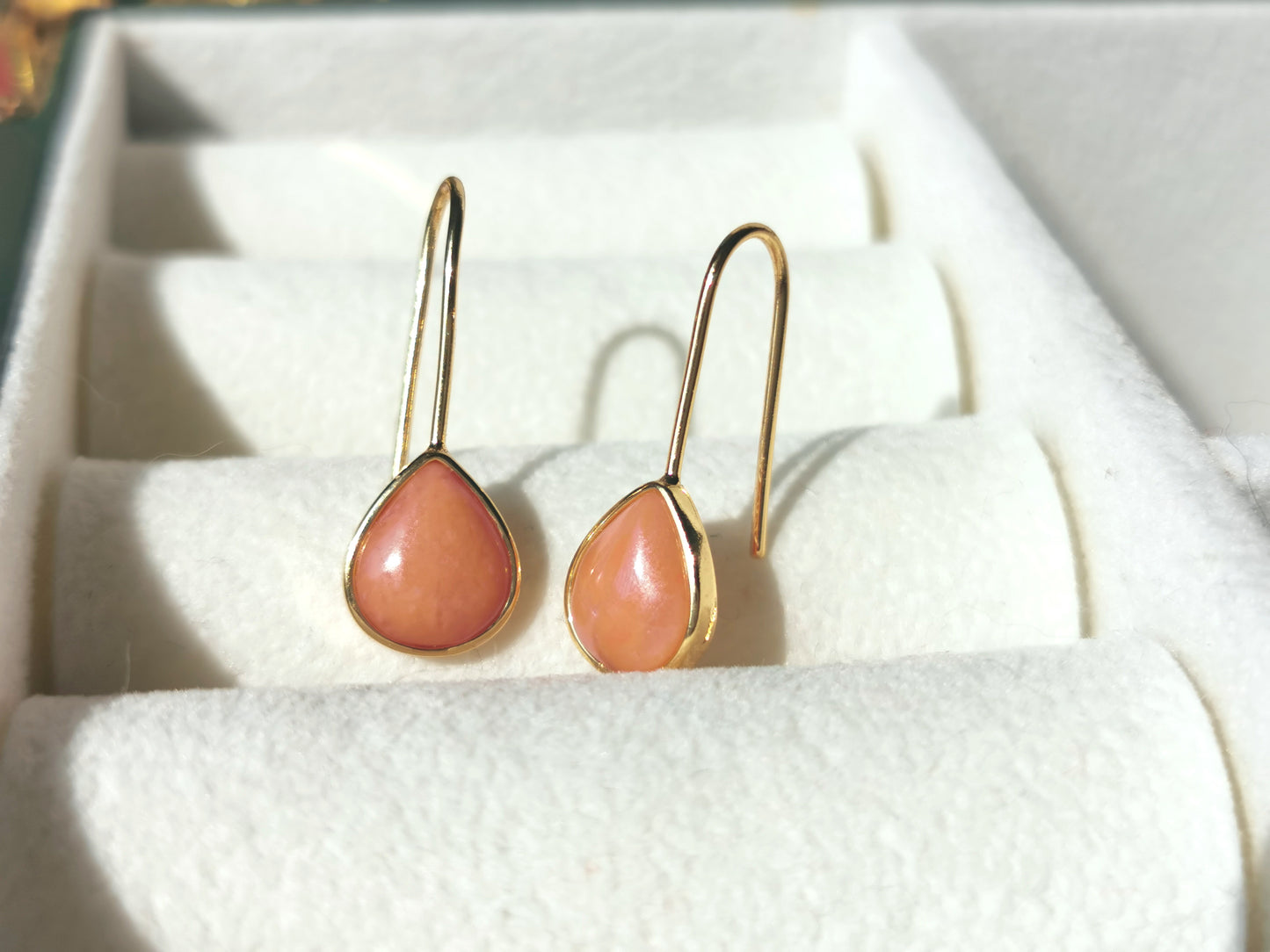 Handmade Turquoise Earrings/ Red Turquoise Earrings,/Pink Opal Earrings/Natural Gemstone/Real Stone/personalized Opal Earring