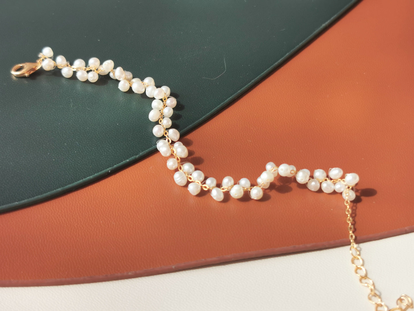 Handmade Freshwater Pearl Necklace/Pearl Choker/Pearl Bracelet/Pearl Earrings/Woven Pearl Choker Set/Real Pearl Jewelry/