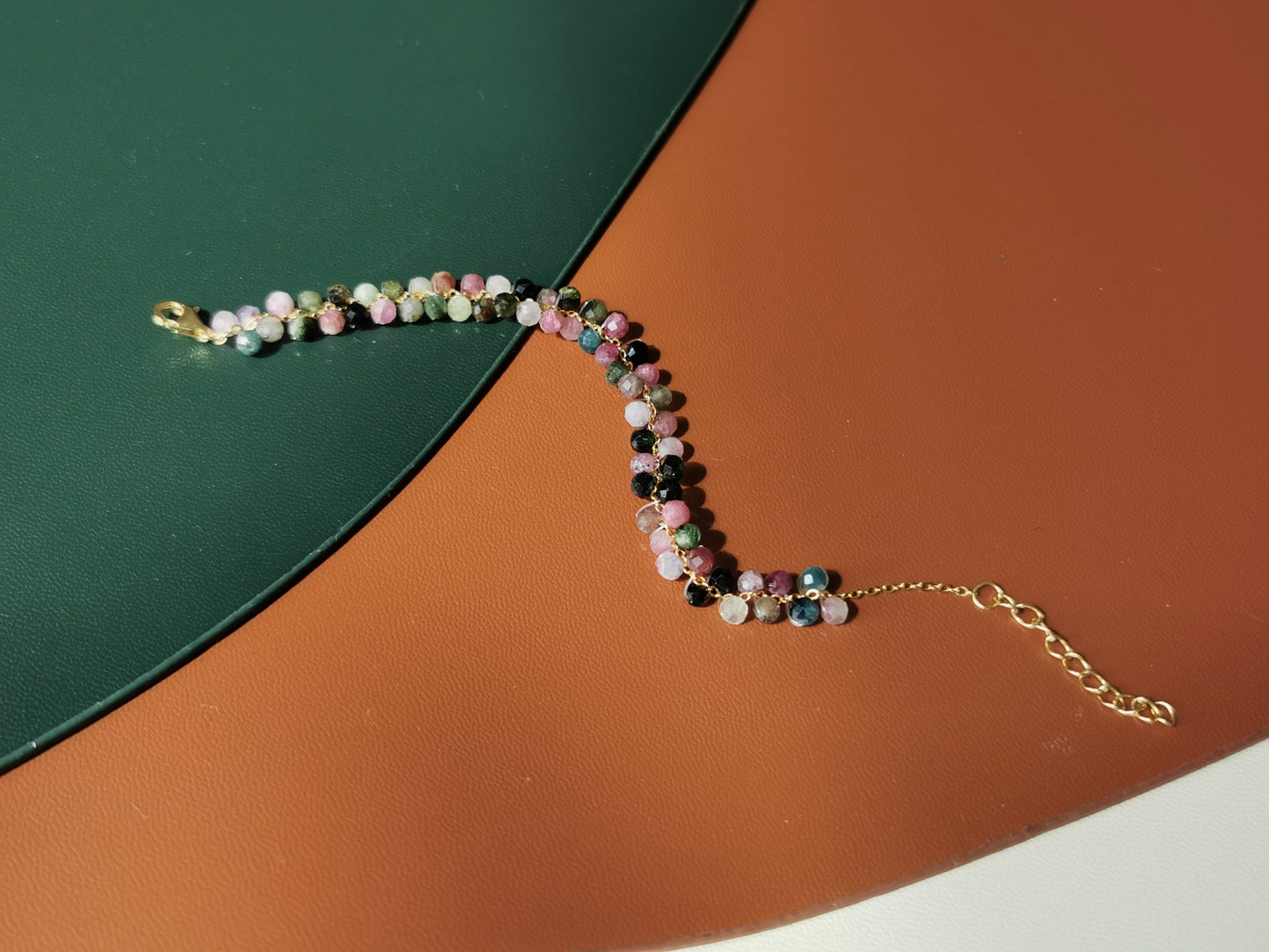 Handmade Natural Gemstone/ Real Crystal Jewelry/Tourmaline necklace/Tourmaline Bracelet/Tourmaline Earrings/October birthstone