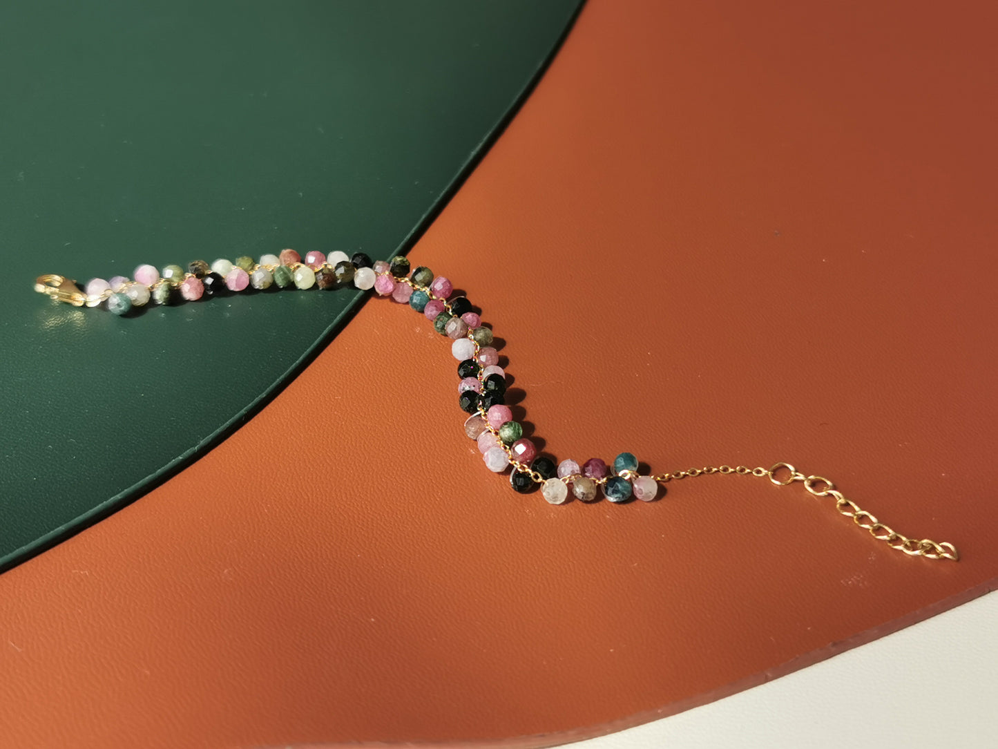 Handmade Natural Gemstone/ Real Crystal Jewelry/Tourmaline necklace/Tourmaline Bracelet/Tourmaline Earrings/October birthstone