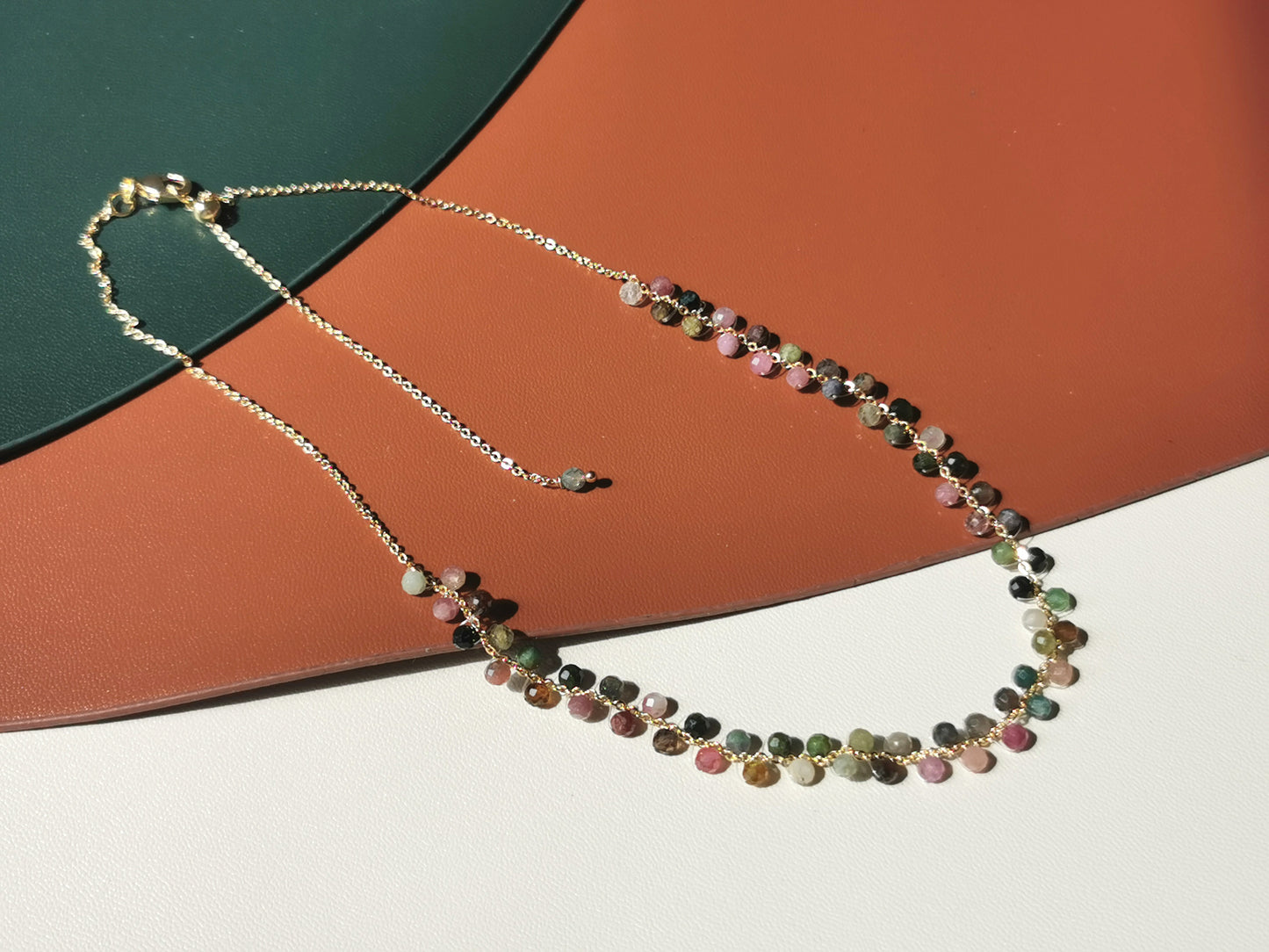 Handmade Natural Gemstone/ Real Crystal Jewelry/Tourmaline necklace/Tourmaline Bracelet/Tourmaline Earrings/October birthstone