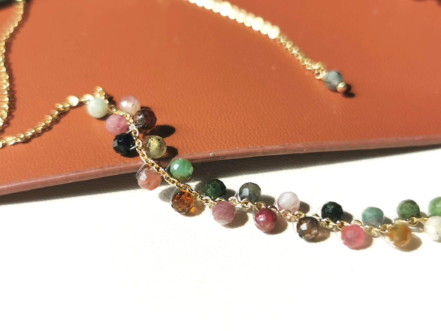 Handmade Natural Gemstone/ Real Crystal Jewelry/Tourmaline necklace/Tourmaline Bracelet/Tourmaline Earrings/October birthstone