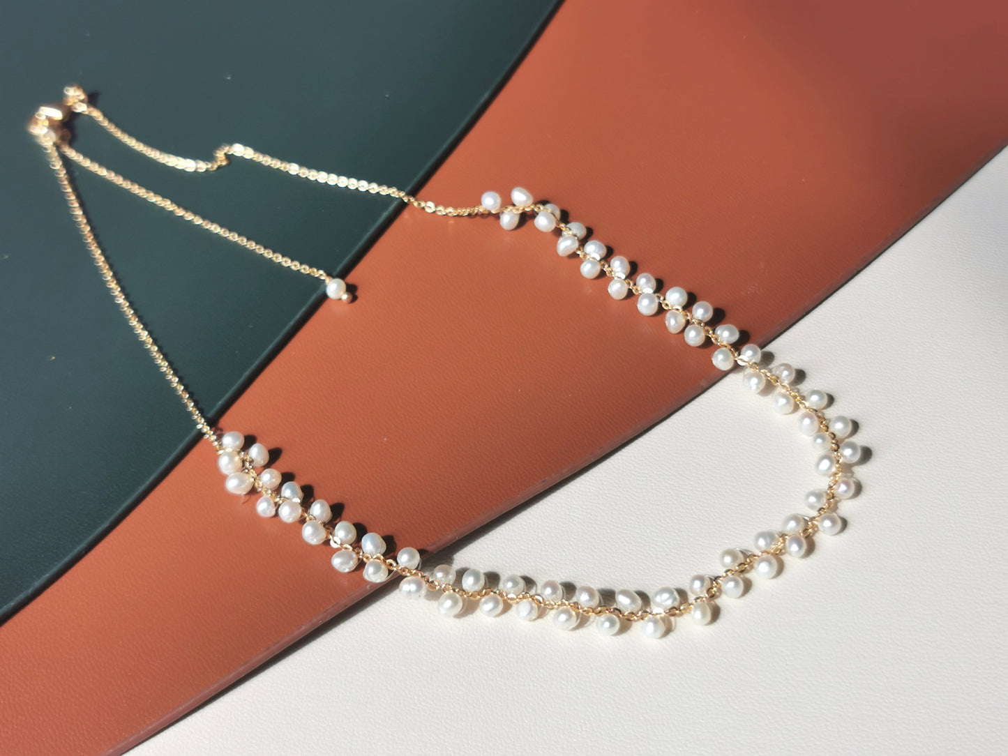 Handmade Freshwater Pearl Necklace/Pearl Choker/Pearl Bracelet/Pearl Earrings/Woven Pearl Choker Set/Real Pearl Jewelry/