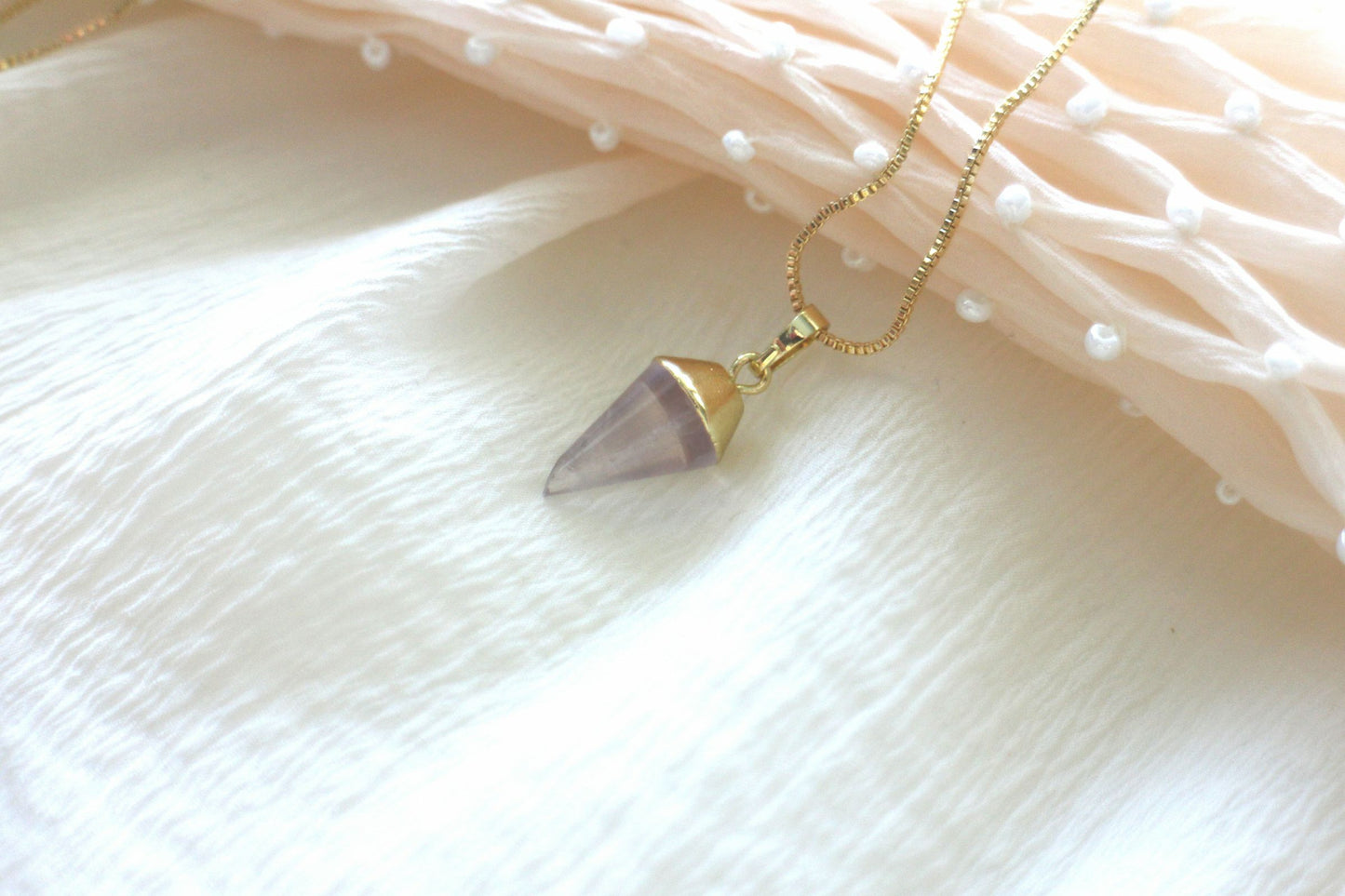 Handmade Natural Gemstone Jewelry/Amethyst Necklace/Amazonite pendent necklace/Rose quartz necklace