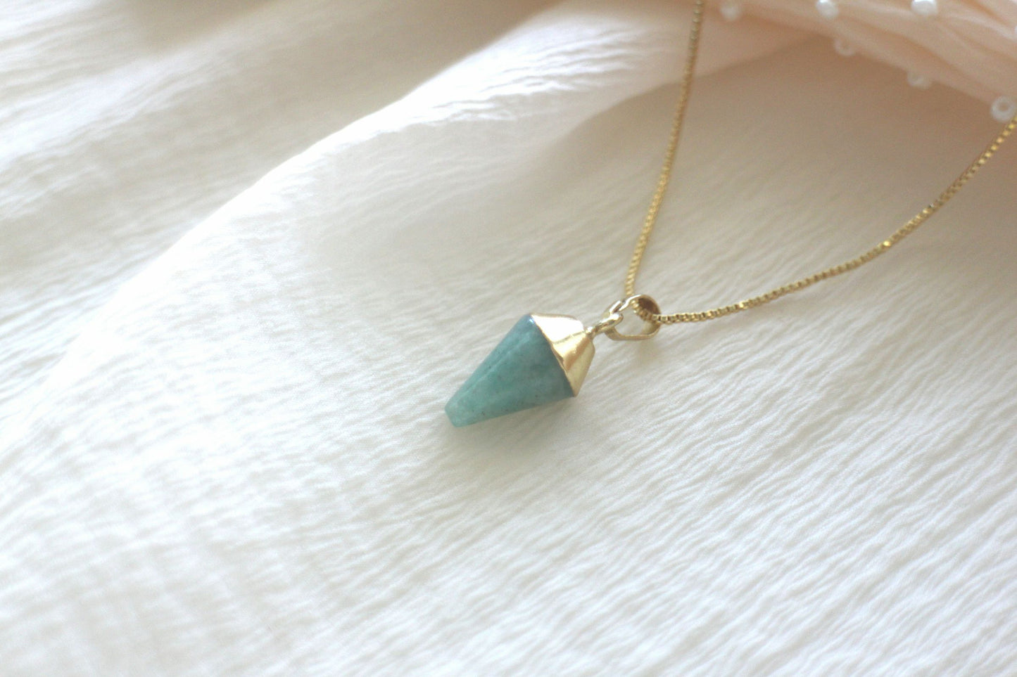 Handmade Natural Gemstone Jewelry/Amethyst Necklace/Amazonite pendent necklace/Rose quartz necklace
