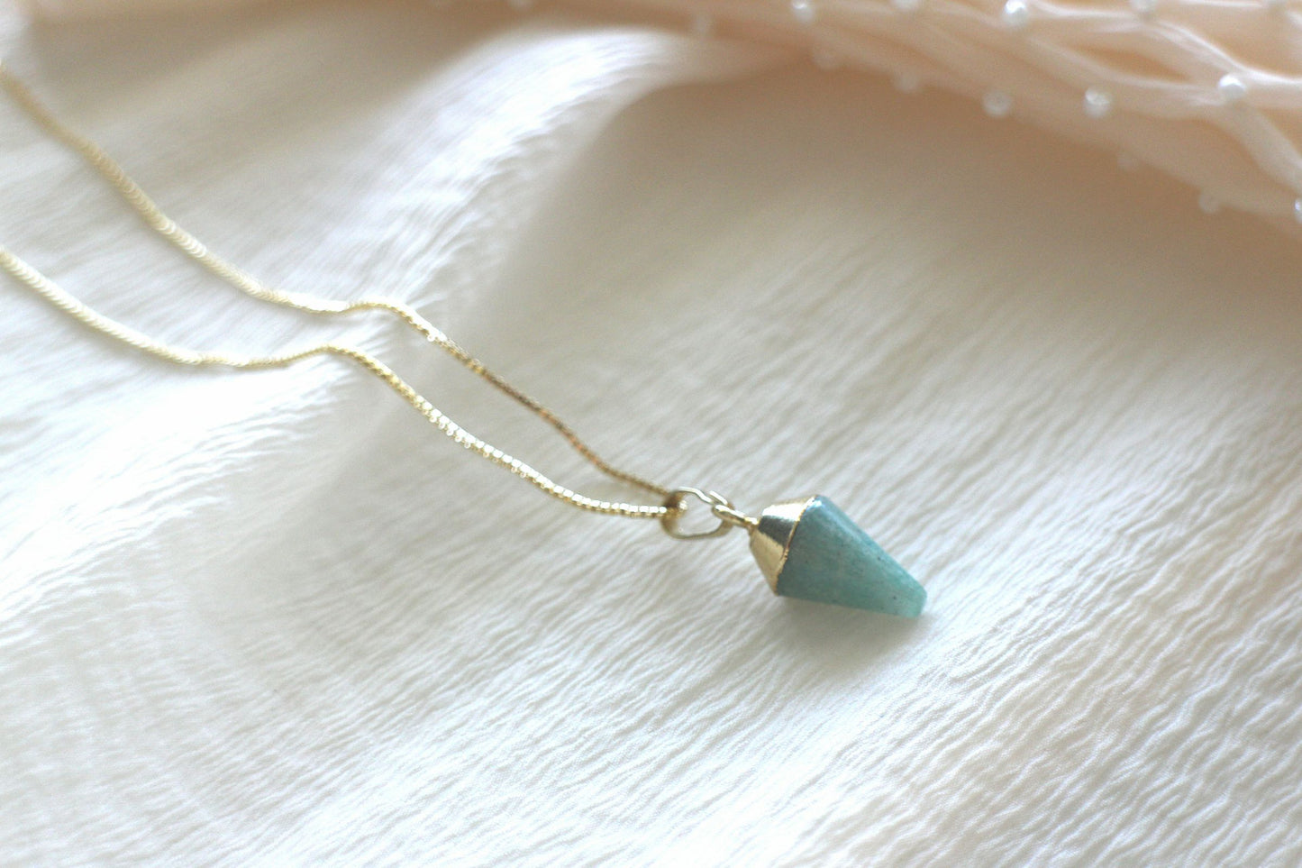 Handmade Natural Gemstone Jewelry/Amethyst Necklace/Amazonite pendent necklace/Rose quartz necklace