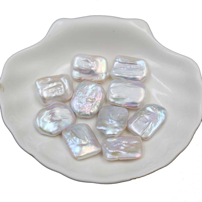 Natural freshwater Large cube Pearls/baroque pearls/Strong luster/good quality/15*21mm