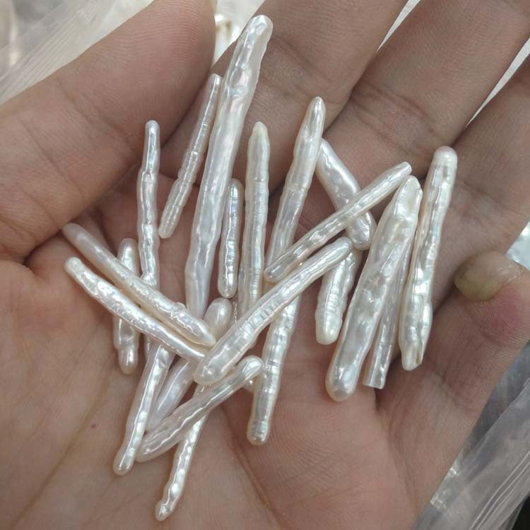 Natural freshwater Tooth-picker shape Pearls/baroque pearls/Strong luster/3 colors