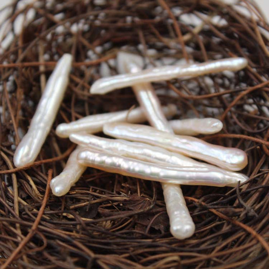 Natural freshwater Tooth-picker shape Pearls/baroque pearls/Strong luster/3 colors