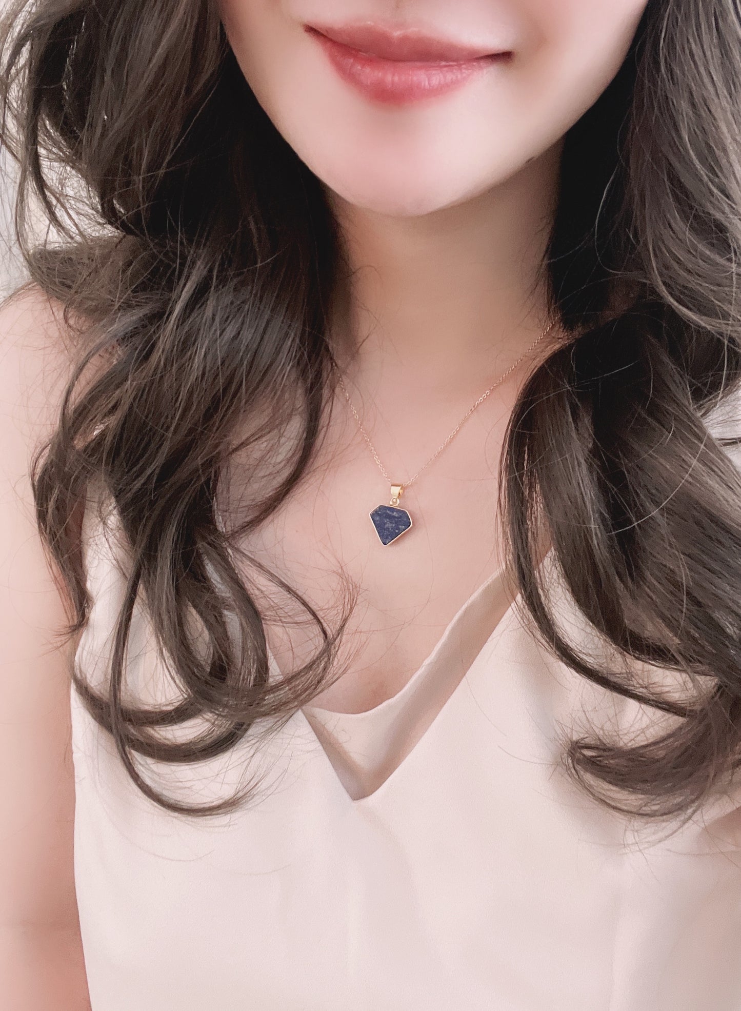 Handmade Natural Gemstone/Real Gemstone Necklace/ Lapis Lazuli Necklace /Lapis Lazuli Pendants