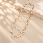 Rhodonite Freshwater Pearl Long Layering Necklace