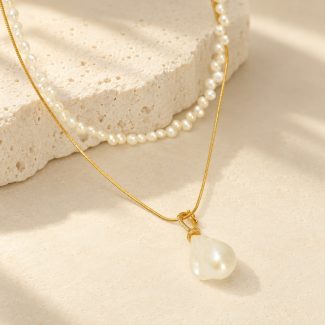 Freshwater Pearl & Baroque Pearl Layered Necklace Set