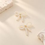 Freshwater Pearl Bow Drop Earrings