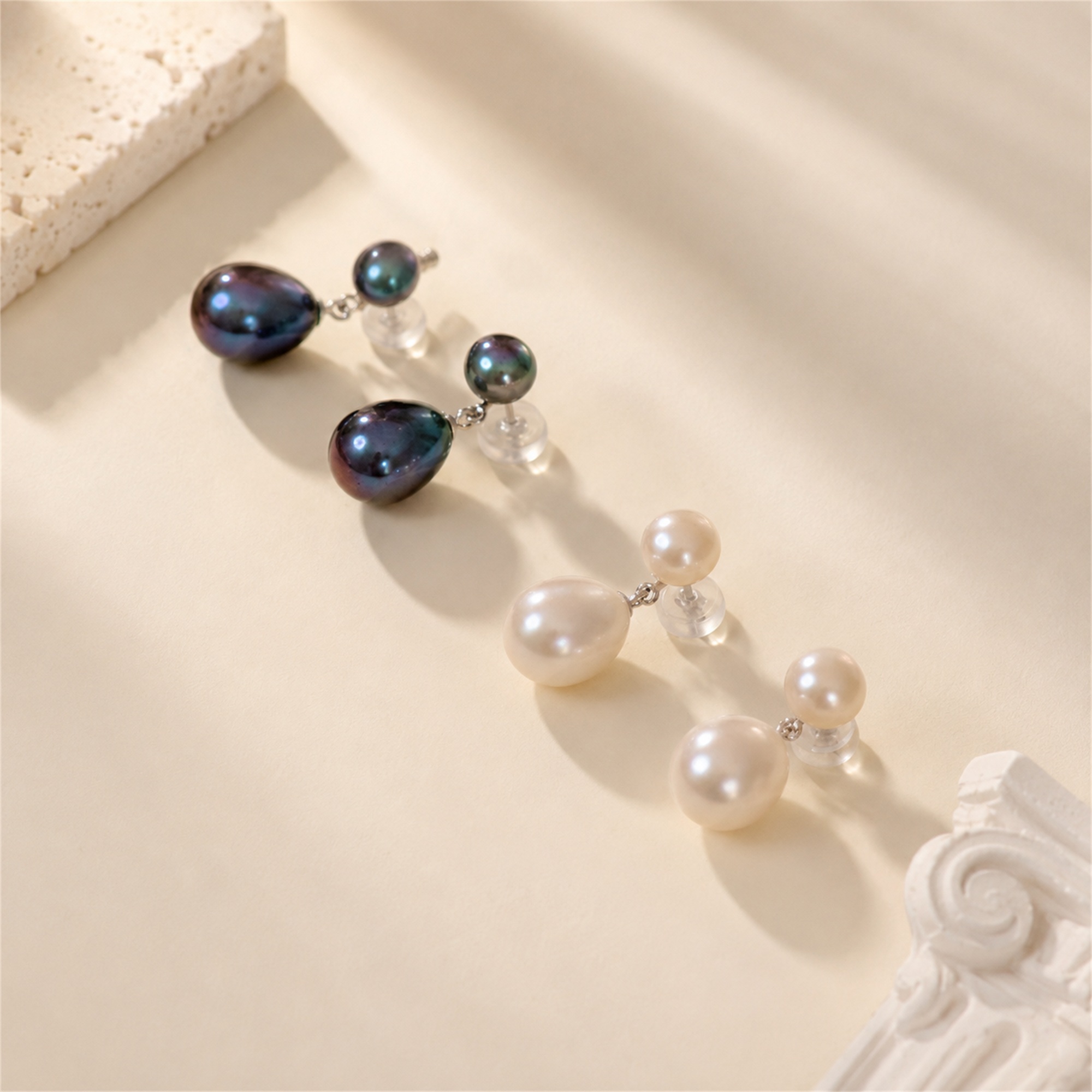 Freshwater Pearl Teardrop Drop Earrings