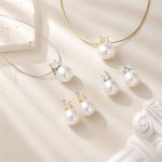 Freshwater Pearl Pendant and Stud Jewelry Set