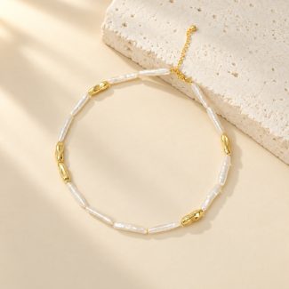 Stick Pearl Collar and Pendant Necklace Set