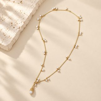 Freshwater Pearl Fringe Convertible Y Necklace
