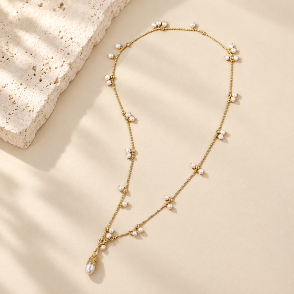 Freshwater Pearl Fringe Convertible Y Necklace