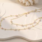 Freshwater Pearl Sparkle Charm Long Necklace