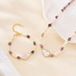 Amethyst and Orange Baroque Pearl Jewelry Set