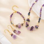 Amethyst and Pearl Three-Piece Jewelry Set