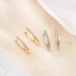 Shield Frame Freshwater Pearl Drop Earrings