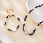 Lapis Chip and Baroque Pearl Jewelry Set