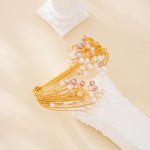 Multicolor Pearl Hand-Wrapped Statement Cuff