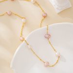 Convertible mixed-color pearl chain necklace