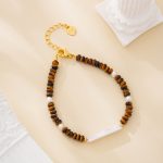 Tiger eye and baroque stick pearl bracelet