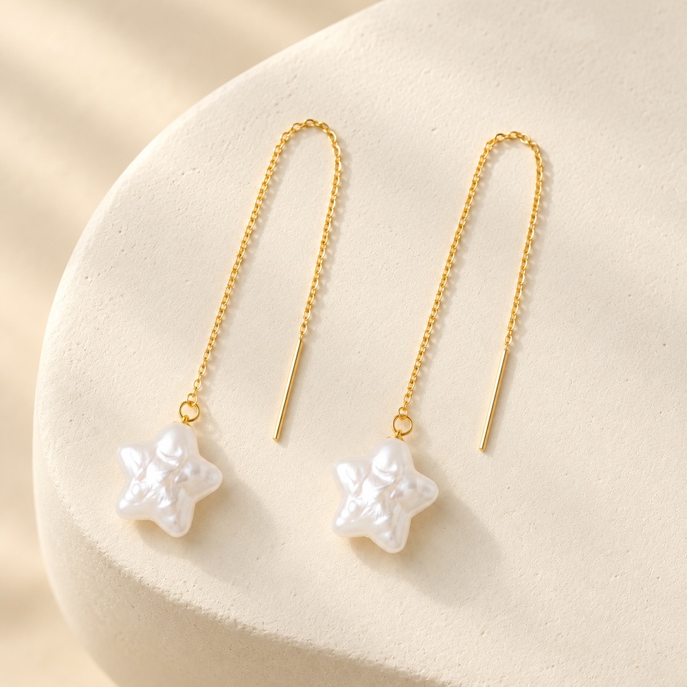 Freshwater Pearl Star Earrings in Three Styles