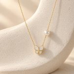 Mother-of-Pearl Butterfly Bracelet or Necklace
