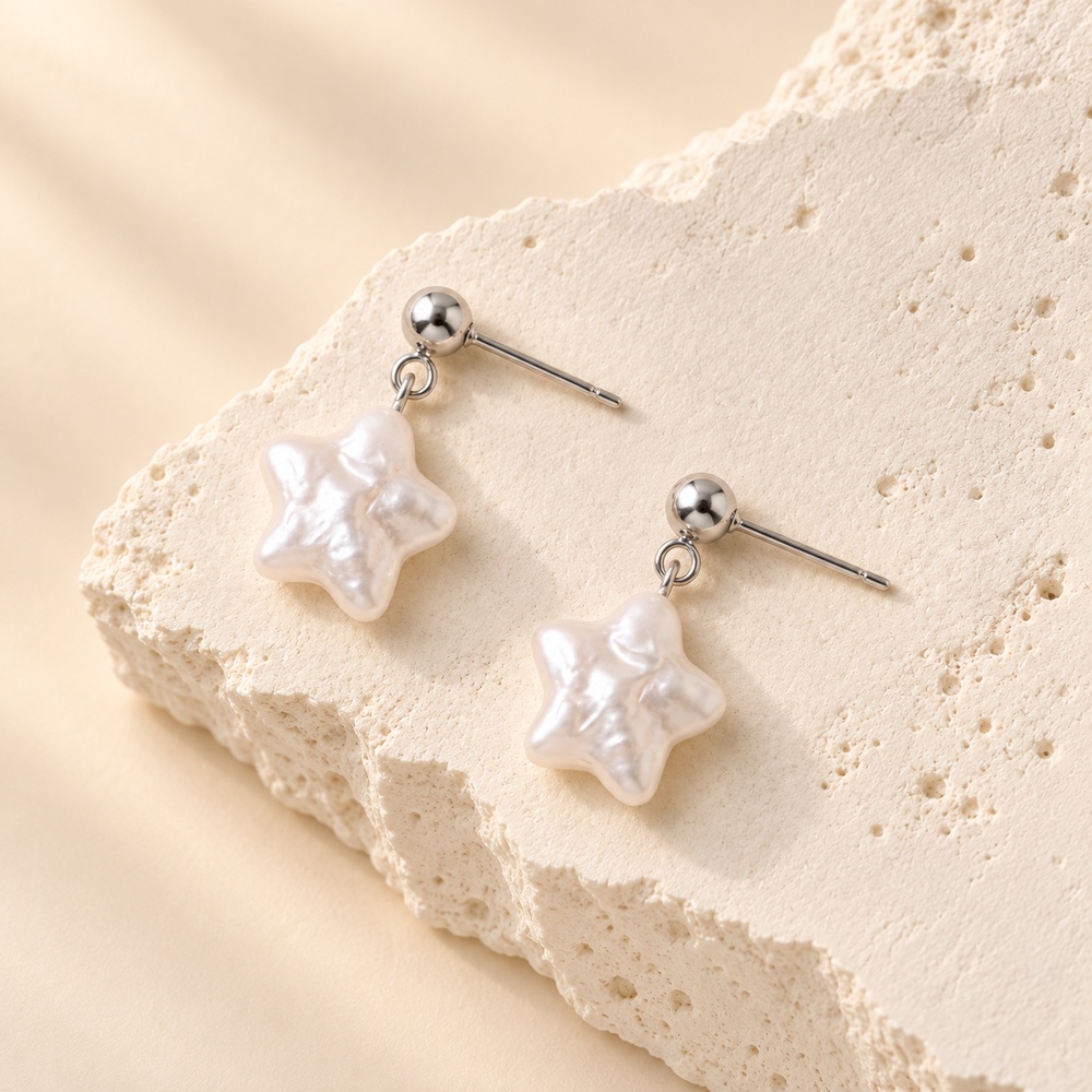 Freshwater Pearl Star Earrings in Three Styles