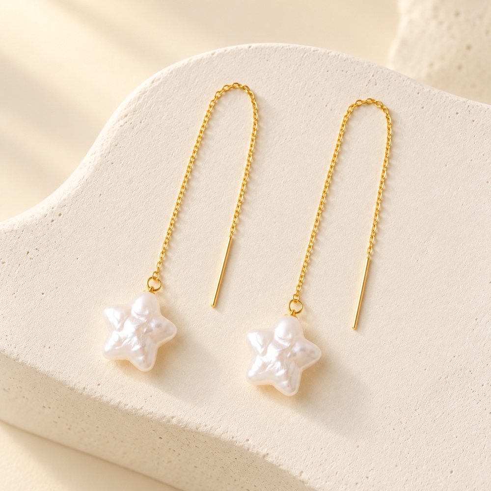 Freshwater Pearl Star Earrings in Three Styles