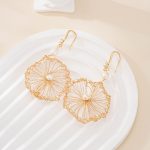 Alternate view of Openwork Pearl Flower Drop Earrings